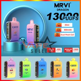 Pulse de barre geek d'origine MRVI Dragon 13000 Puffs Vapes Disposable Puff 15000 avec deux modes Affichage en plein écran 20ml E POD JUICE E POFSE PUSSION 20K