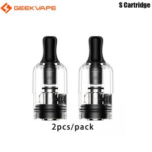 Cartouche originale GeekVape S Pod 2 ml 0,8 ohm/1,2 ohm pour Wenax S3/stylet/S-C Kit E Cigarette 2 pièces/paquet