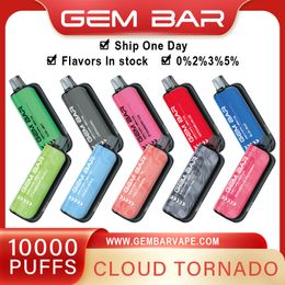 Originele edelsteenbar 10000 Puffs wegwerpbare e-sigaretten vape pen 20 ml pod 650 mAh Oplaadbare batterij China