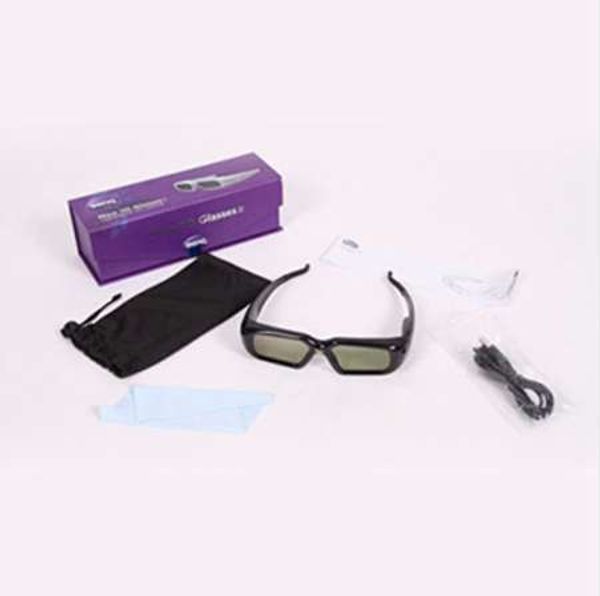 Lunettes 3D à obturateur d'origine authentiques lunettes DLP pour BenQ W1070/W750/W1080ST compatibles autres projecteurs DLP-LINK