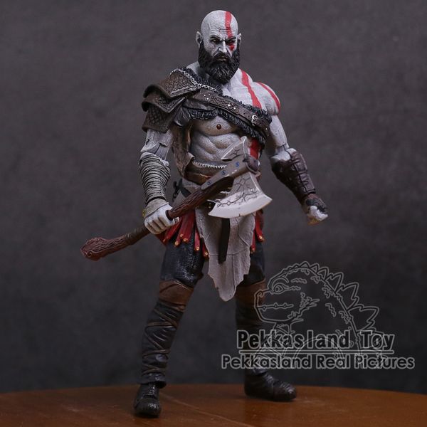 Original God of War 4 Kratos PVC Figure Collectible Modèle de collection Jouet 7inch 18cm C0323