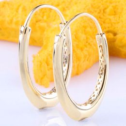 Originele Golden Shine Chunky Stud Earring Hoop Hartvormige voor Vrouwen 925 Sterling Zilveren Bruiloft DIY Sieraden
