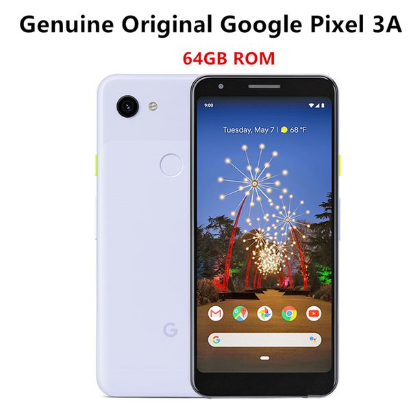 Téléphones mobiles d'origine Google Pixel 3A Global 4GB 64GB Snapdragon 670 Octa Core 5.6 pouces Android 9.0 NFC 4G LTE 3a 10 pièces