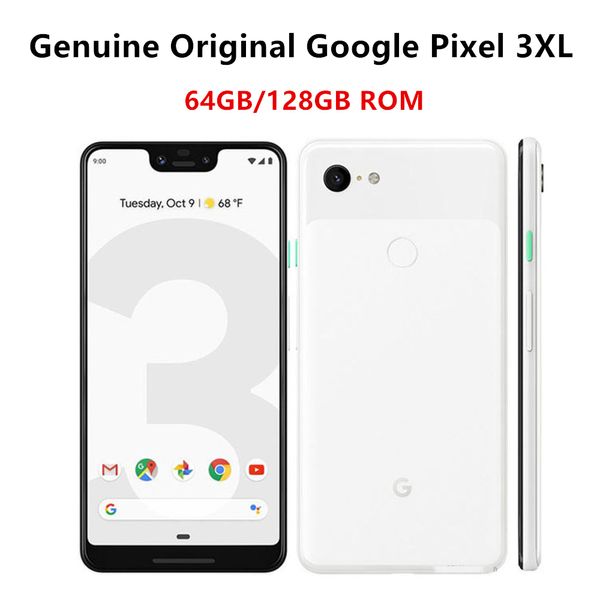 Téléphones mobiles d'origine Google Pixel 3XL Global 4 go 64 go Snapdragon 845 Octa Core 6.3 pouces Android 9.0 NFC 4G LTE 3xl 1pc