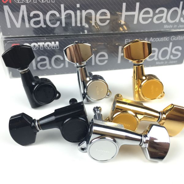 Mécaniques de guitare électrique d'origine GOTOH SG381-07 (Chrome Noir Or Argent) Tuning Peg MADE IN JAPAN