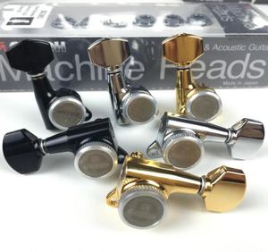 Clavijas de bloqueo de guitarra eléctrica GOTOH SG38107MGT originales, sintonizadores cromados, negros, dorados y plateados, clavijas de afinación, piezas de guitarra 5027005