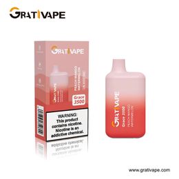 Original Grativape Grace 3500 bouffées Type-C Charge 550mAh Batterie maille bobine vape