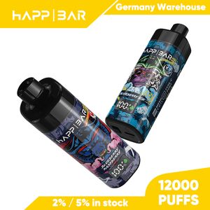 Happ bar original 12000 Puff jetable Puff 15000 Vapes Pen E Cigarette 2% 5% MESH Recharge Mesh Coil Vape Kit