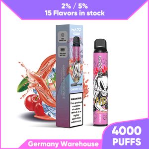 Originele Happ bar e-sigaret Oplaadbare Bladerdeeg 5000 wegwerp vape-pen E-sigarettenkits 2% 5% 4000 5000 trekjes 8ML voorgevuld 15 smaken GLS gratis verzending