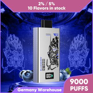 Originele happ bar Puff 9000 Wegwerp Vape-pen Pod-apparaat Rookwolken 9k Oplaadbare optionele fruitaroma's e-sigaretverlichting leveren