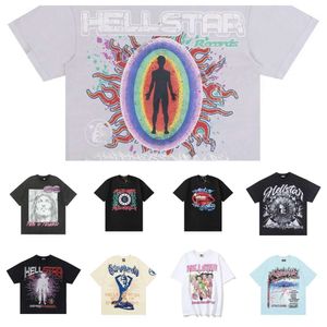 Hellstar Shirt Original Designer Chemises Courtes Hommes Plus T-shirts Top Qualité 100% Hellstar T-shirt Unisexe À Manches Courtes T-shirts Tops High Street Rétro Femmes T-shirt up