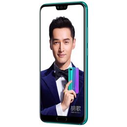 Originele Huawei Honor 10 4G LTE Mobiele Telefoon 8 GB RAM 128 GB ROM KIRIN 970 OCTA CORE ANDROID 5.84 "FULE SCREEEN 24MP AI AR HDR NFC 3400MAH FACE ID Vingerafdruk Smart Mobiele Telefoon
