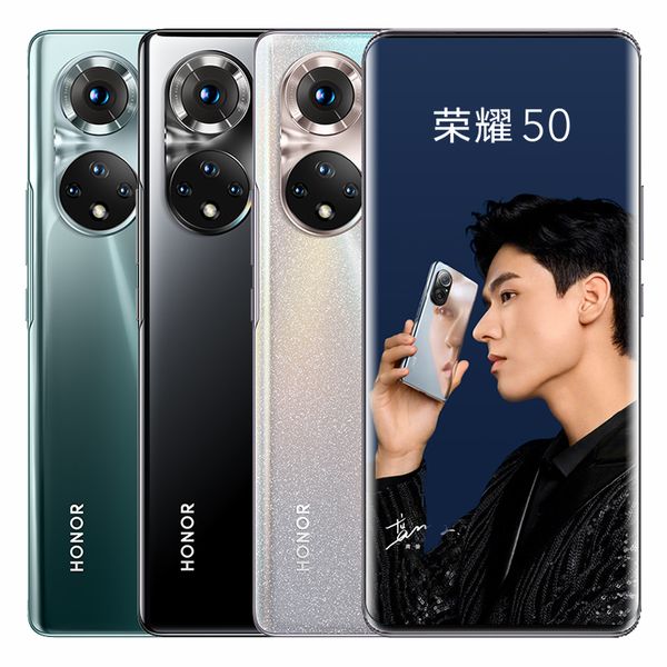 Téléphone portable d'origine Huawei Honor 50 5G 12 Go de RAM 256 Go de ROM Snapdragon 778G 108,0 MP NFC 4300 mAh Android 6,57
