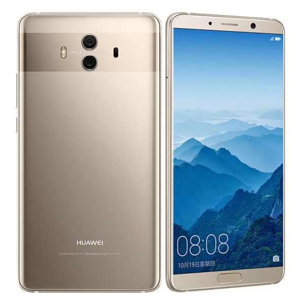 Téléphone portable d'origine Huawei Mate 10 4G LTE 6 Go de RAM 128 Go de ROM Kirin 970 Octa Core Android 5.9 