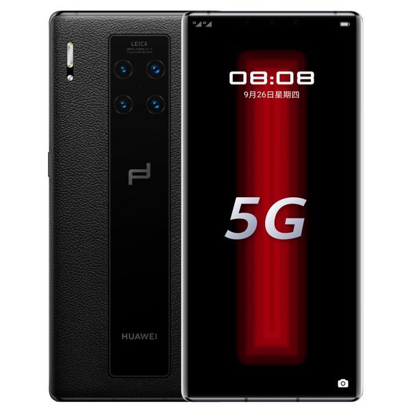 Téléphone portable d'origine Huawei Mate 30 RS Porsche 5G 12 Go de RAM 512 Go de ROM Kirin 990 40.0MP NFC OTG HarmonyOS 6.53