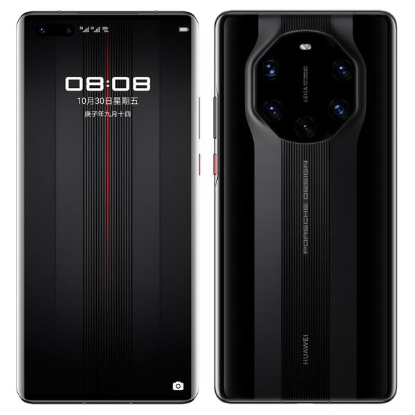 Téléphone portable d'origine Huawei Mate 40 RS Porsche Design 5G 8 Go 12 Go de RAM 256 Go de ROM Kirin 9000 50.0MP NFC HarmonyOS 6.76