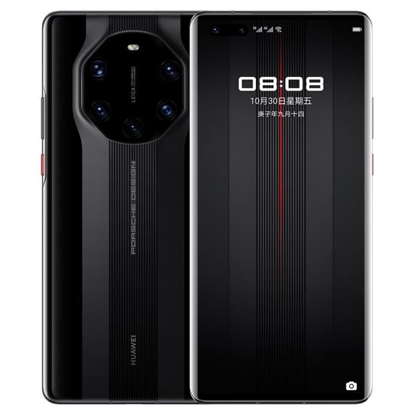 Téléphone portable d'origine Huawei Mate 40 RS Porsche Design 5G 8 Go 12 Go RAM 256 Go ROM Kirin 9000 50MP NFC HarmonyOS 6,76 