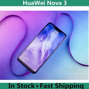 Téléphone portable d'origine huawei nova 3 4g lte kirin 970 octa core android 8.1 6.3 