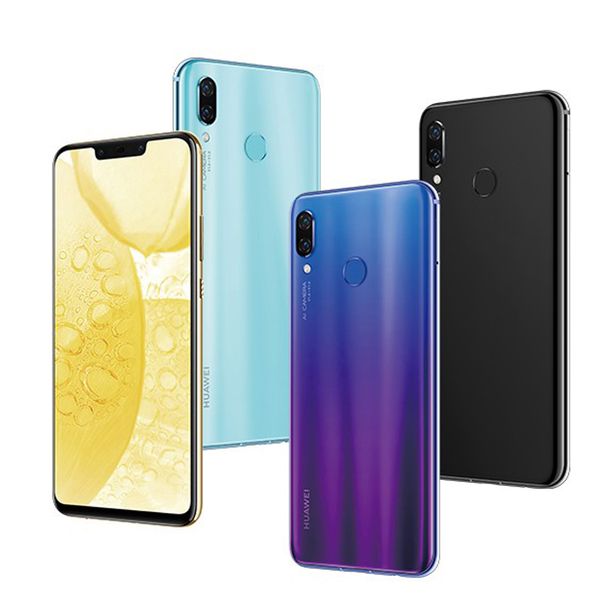 Téléphone portable d'origine Huawei Nova 3 4G LTE 6 Go de RAM 64 Go de 128 Go de ROM Kirin 970 Octa Core Android 6.3