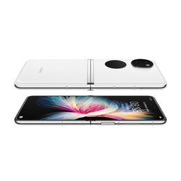 Originele Huawei P50 Pocket 4G Mobiele telefoon opvouwbaar 8 GB 12 GB RAM 256 GB 512 GB ROM Snapdragon 888 Harmonyos 6.9 "Dual Screen 40.0MP NFC Face ID Fingerprint Smart mobiele telefoon