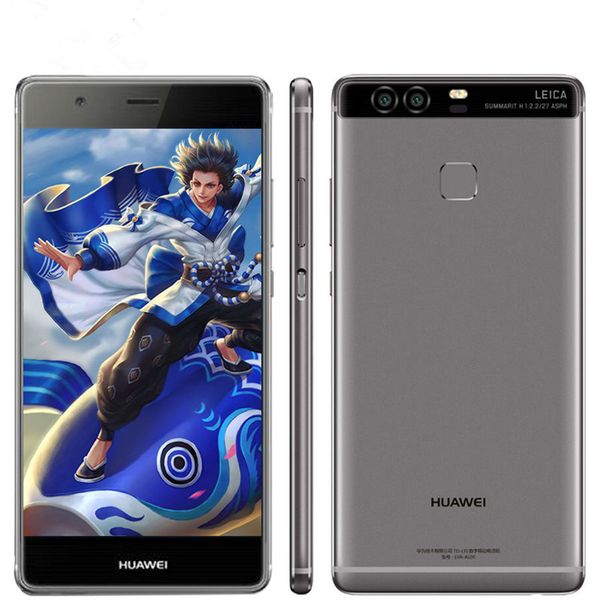 Téléphone portable d'origine Huawei P9 Plus 4G LTE Kirin 955 Octa Core 4 Go de RAM 64 Go 128 Go ROM Android 5,5 pouces 12MP ID d'empreinte digitale Smart Mobile Phone