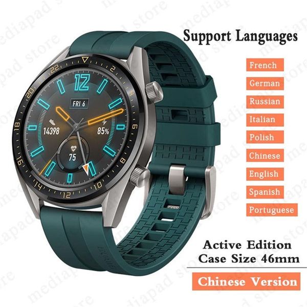 Montre intelligente d'origine Huawei Watch GT avec GPS NFC moniteur de fréquence cardiaque Bracelet étanche Fitness Tracker montre-bracelet pour Android iPhone iOS