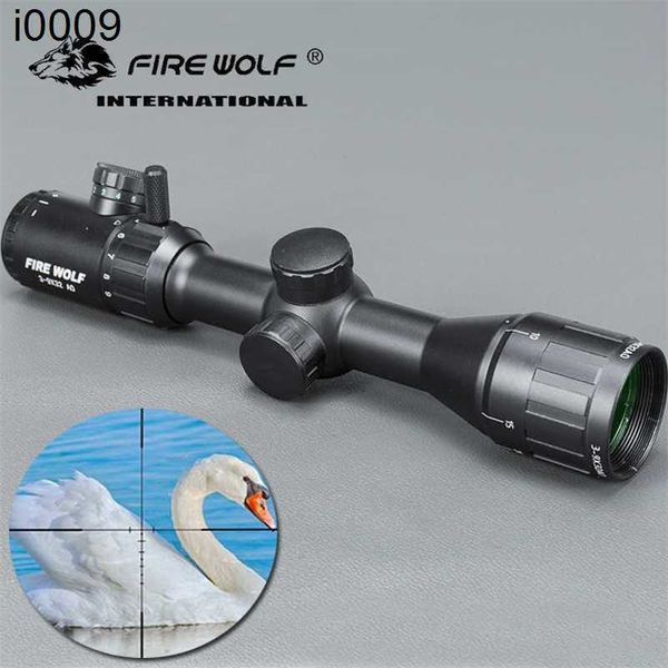 Portée tactique de chasse originale 3-9x32 AO DJUSTABLE Green Red illuminé Finder Reuticle Optics Hurting Hunting Air Rifle Scope Caza
