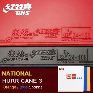 Huracán original 3 National Table Tennis Rubber Pips-In Blueorange Sponge Ping Pong Sponge Professional Caucho 240323