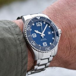 Originele HydroConquest Mens Luxury Watch Longine Ceramic Automatische mechanische beweging Horloges Hoge kwaliteit Designer Watch Men met Box Montre de Luxe Dhgate Nieuw