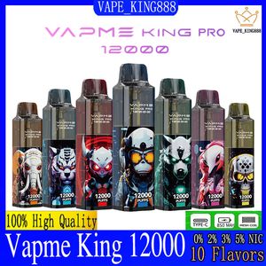 VapMe King Pro 12000 Batterie 850mAh COBALT TYPE-C PORT CAPACITÉ 20 ML JUICE VAPE COIL 1,0 OHM MESH COIL PUFS 12000 Puffes Bang King Box 18K RECHARGable