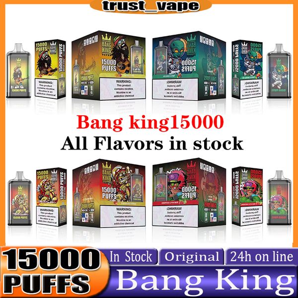 Original bang king 15000 10 colores Cigarrillos electrónicos vape desechables 15000 inhalaciones vape dispositivo electrónico vape precargado