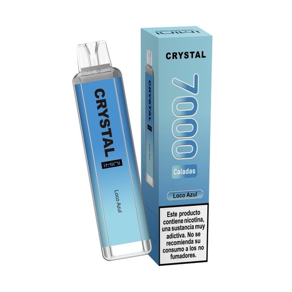 Original Imini Crystal Large 7000 Puff Bar jetable 10K E Cigarettes 8000 9000 Bobine de maille 16 ml Pod Batterie Cigs électroniques 0% 2% 3% 5% Vape Pen Pod 10K Version espagnole