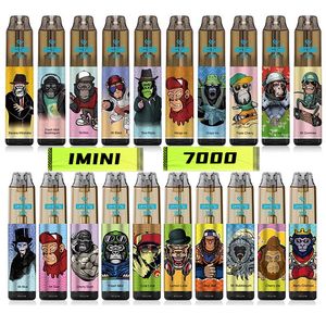 IMINI Tornado Puffs 7000 Dermable Vape Pen E Cigarette Rechargeable Batterie Air Flow Control Mesh Coil 15ml 10K Big Vapor Kit 20flavors Ship en 4 jours