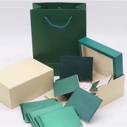 Originele instructiehandleiding Beveiligingskaart Geschenktas Green Bekijkbox voor Rolex Box Gratis afdrukken Aangepaste kaart Serienummer Model