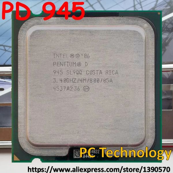 Original Intel Pentium PD 945 computadoras de escritorio pd945 cpu Pentium D 945 3.4GHz 4M 800MHz LGA775 envío dentro de 1 día 240304