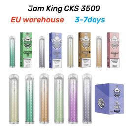 Original Jam King CKS 3500 vapes bouffée jetable entrepôt de l'UE e cigarette Vape Pen 6 ml bobine de maille 650 mAh batterie rechargeable expédition rapide 1 pc MOQ vs Savage Razz Bar