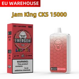 Original Jam King CKS Energon puff 15k venta al por mayor 24 ml precargado 12000 puff vape desechable USB-C Carga E Pantalla de energía líquida Pantalla Bobina de malla