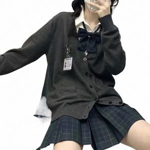 Original Japon Basic Col V Automne Et Hiver Jk Multi-Color Tricot Basic Cardigan Pull Manteau Lâche Uniforme Scolaire Japonais 70TS #