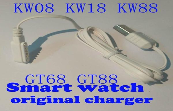 Kingwear – montre intelligente originale, câble de chargeur magnétique, chargeur usb pour gt88 gt68 KW08 kw18 kw88 smartwatch9801586