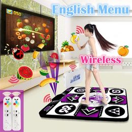 Originele KL English Menu 11 mm Dikte Single Dance Pad Non-Slip Pad Yoga Mat + 2 Remote Controller Sense Game voor PC TV 201211