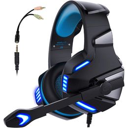 Originele KOTION ELKE G7500 USB Virtual 7.1 Gaming Headset Bedrade hoofdtelefoon Diepe bas-trilling Casque-hoofdtelefoon met microfoon voor PS4 PC Gamer