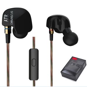 Écouteurs filaires pour iPhone Samsung Original KZ ATR casque stéréo 3,5 mm intra-auriculaires antibruit écouteurs professionnels HIFI Super Bass casque