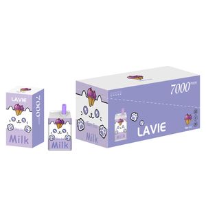 Original LAVIE MILK 7000 Puffs Cigarrillo electrónico desechable 600 mAh Batería recargable 10 sabores 2% 5% Capacidad Bobina 16 ml OEM ODM VAPE