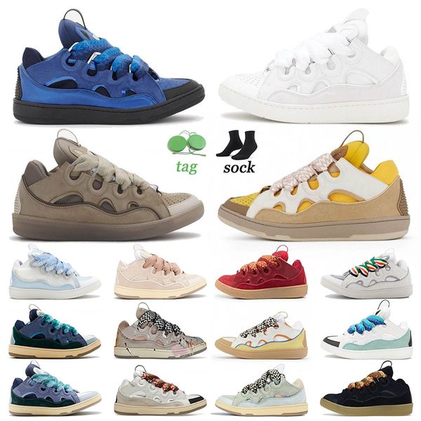 Chaussures de loisirs en cuir originales chaussures habillées hommes femmes baskets Triple blanc Racer bleu Beige jaune gris clair bleu noir rouge gris vert foncé bleu clair