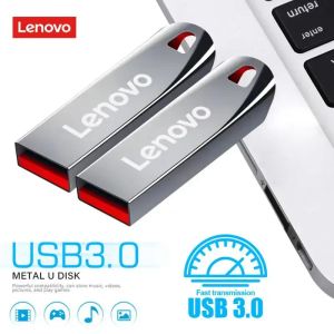 Original Lenovo 2TB USB Flash 3.0 Métal métallique Real Capacité Mémoire de mémoire haute vitesse Mémoire de flash Black Gift Storage U Disque 2024