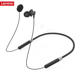 Lenovo original HE05 Bluetooth 5.0 Banda de cuello magnética inalámbrica Running Sports Aurphone Paplug con cancelación de ruido impermeable 2024