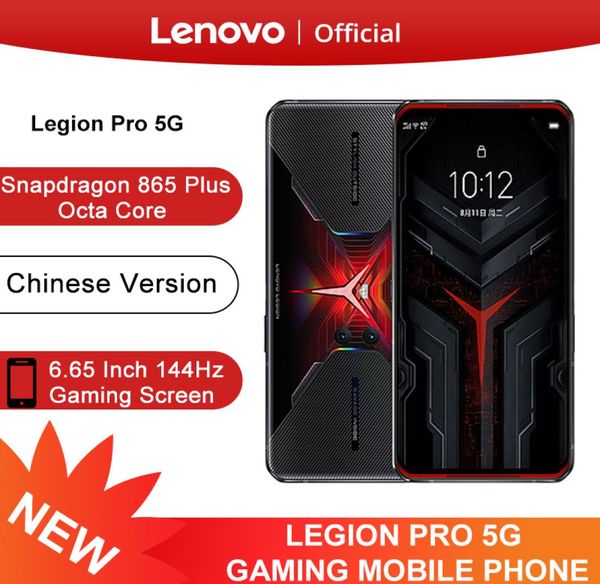 Original Lenovo Legion Pro 5G Smartphone Snapdragon 865 Plus 665039039 Écran 144Hz 64MP CAMERIE 5000MAH 90W SUPERSION NFC3598920