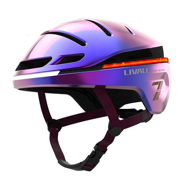 Original LIVALL EVO21 Smart MTB Bike Light Casco para hombres mujeres Bicicleta Ciclismo scooter eléctrico con alerta automática SOS 240108