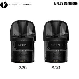 Original Lost Vape E Plus Pod cartucho 3ml 0.3ohm RDL/0.6ohm MTL para lostvape Thelema Elite 40 Kit Vape E cigarrillo 3 unids/pack