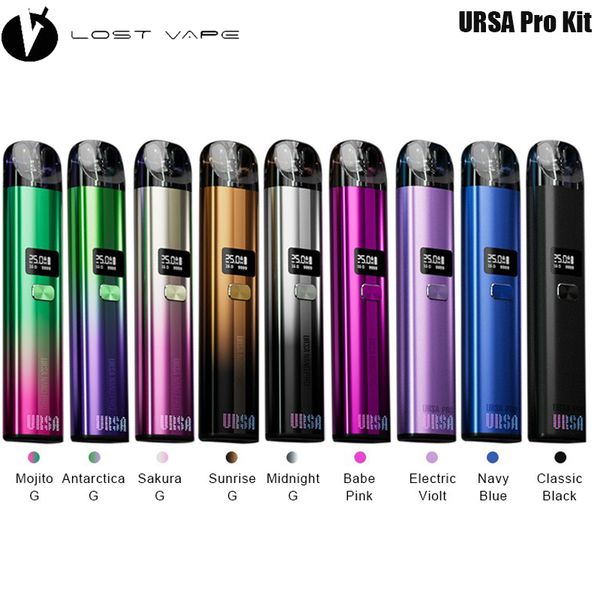 Kit d'origine LostVape Ursa Pro 25W Vape 900mAh batterie 2.5ml cartouche de dosette UB Mini bobine 0.6/0.8ohm bobine E cigarette vaporisateur